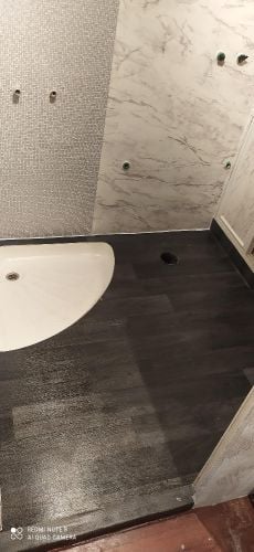 waterproof pvc fixing in bathroom