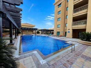 Semi-Furnished 1+ Office Apartment with Pool View