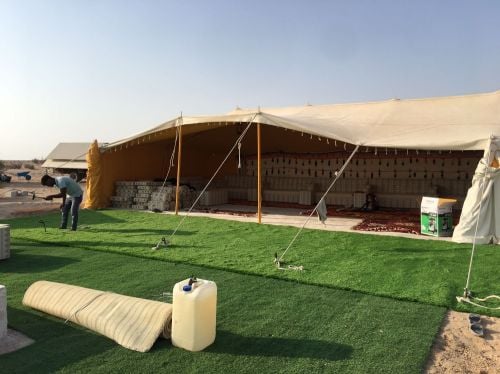 سجادة عشب للخيمة