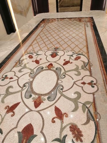 Marble polishing.  mainten Buildi