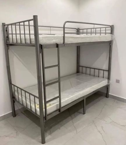 Silver Black Single Double Bed