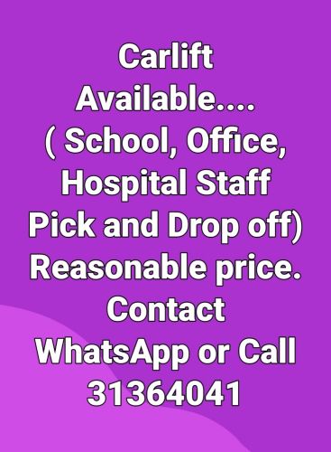 Pick and Drop off services Availa