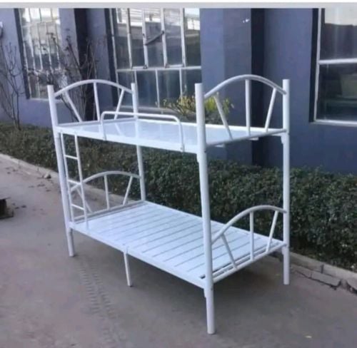 white steel double bed available
