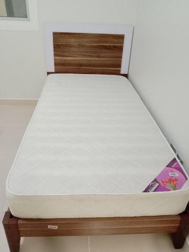 single bed white mattress