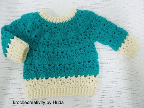 Handmade crochet Baby top & cap