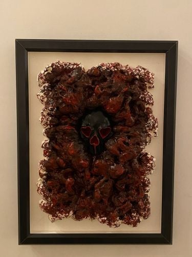 لوحه جمجمه فنيه ابداعيه 