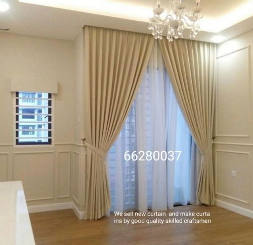 We sell new curtain  and make cur