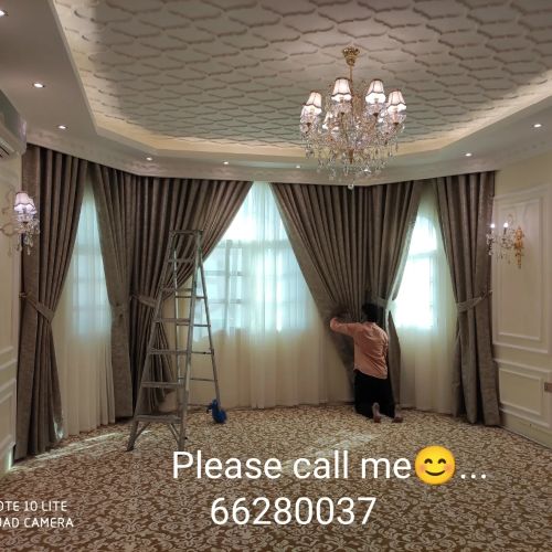 We sell new curtain  and make cur