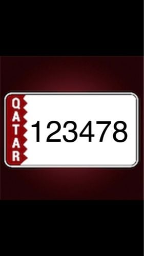 Plate Number 123478