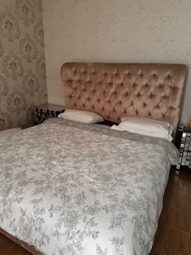 bed with mattress