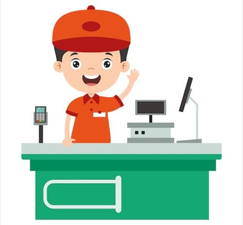 I work as a cashier