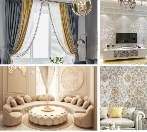 Interior Desig, Curtains and Sofa
