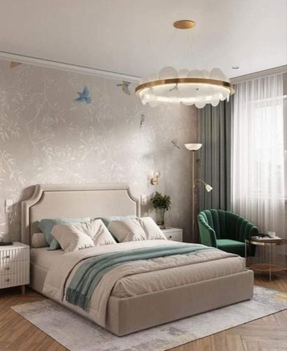 New luxury design bed making