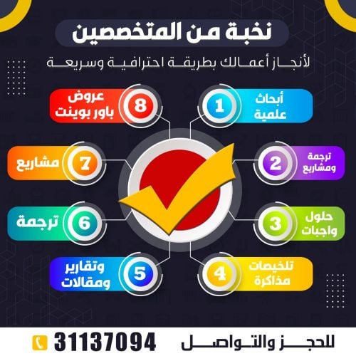 ابحاث وتكليفات