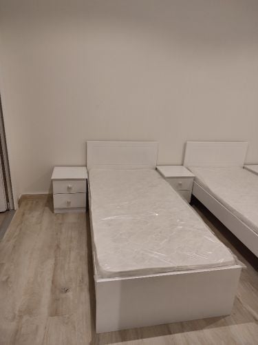 New Wood & Metal Bed, Wardrobe