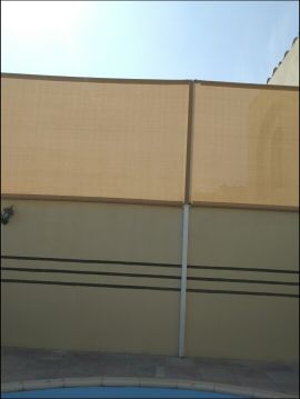 عمل حواجز ومظلات