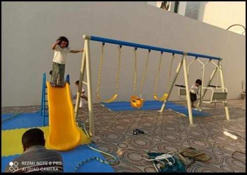 Kids swing and sliding