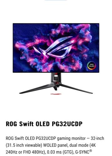 ROG SWIFT OLED PG32UCDP