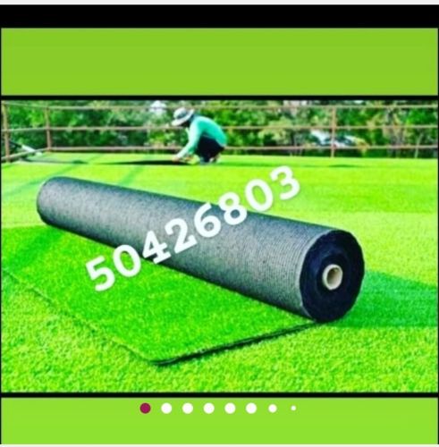 Green grass green tartan rug