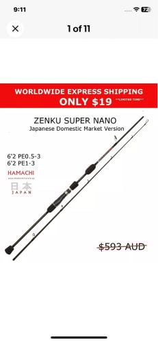 Full Japanese rod , Hamachi