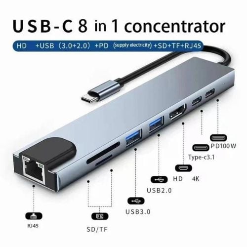C port to 8 in 1