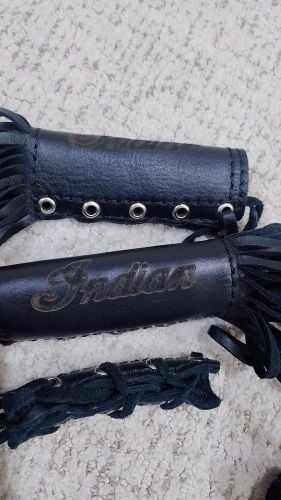 motorcycle faux leather handle