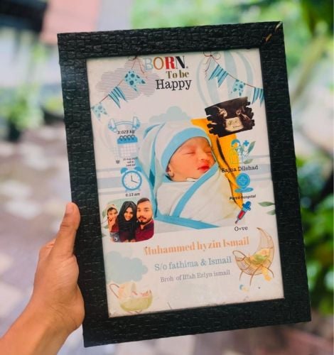 customised baby birth frame 