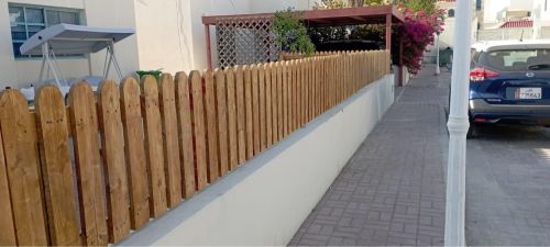 Fence with wood 
