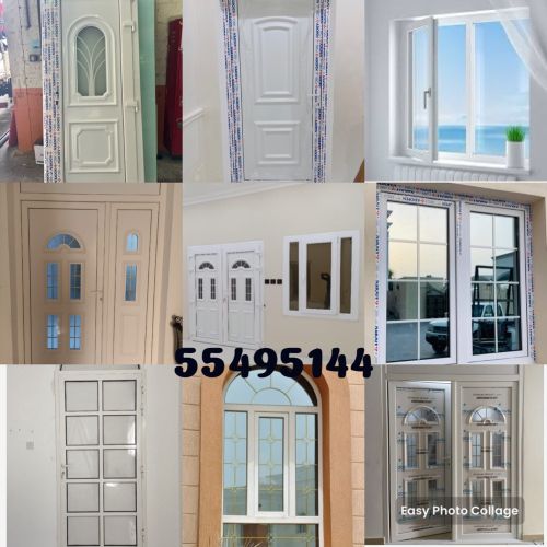 باب ألومنيوم نافذة زجاج مطبخ