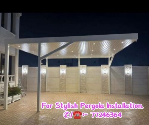 Pergola & Kwik-span carshade.