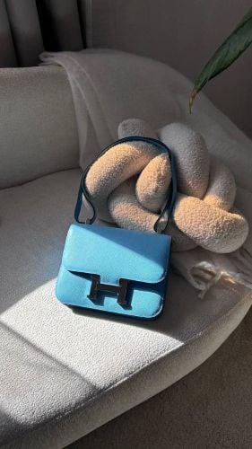 Hermes Constance 18 Epsom Blue