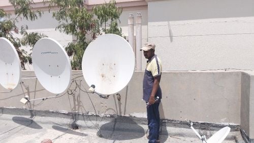 Satellite dish technician