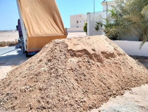 الطين الزراعي + الرمل +السماد