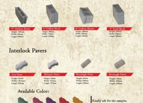 we are selling hollow blocks