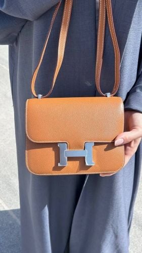 Hermes Constance 18 Epsom Blue