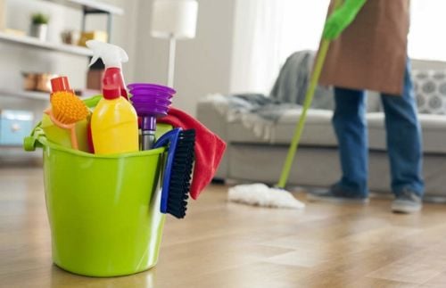 only Female cleaning employee