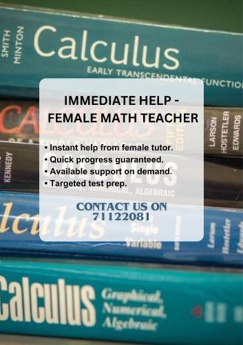 Immediate Math Test help -Female