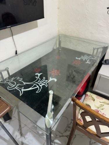 cabinet and dinner table 