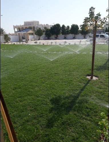زراعة الحدائق وعمل شبكات الري