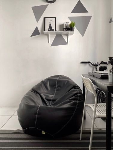 مقعد جلدي حجم كبير بخياطة مزدوجة