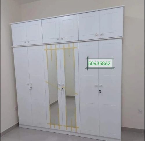 six doors wardrobe with top