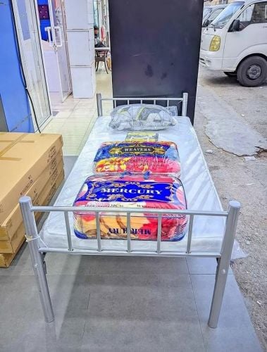 new steel single or double bed