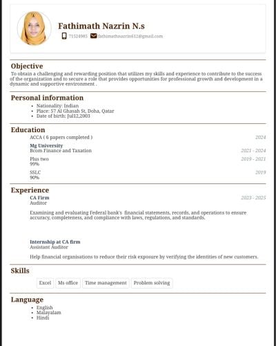 Female Accountant/Auditor