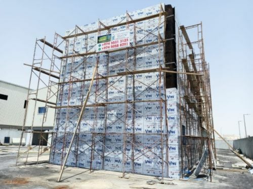 ACP cladding and steel work.