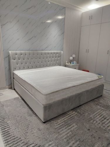 Box bed and mattress.