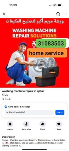 Washing machine and fridge repair