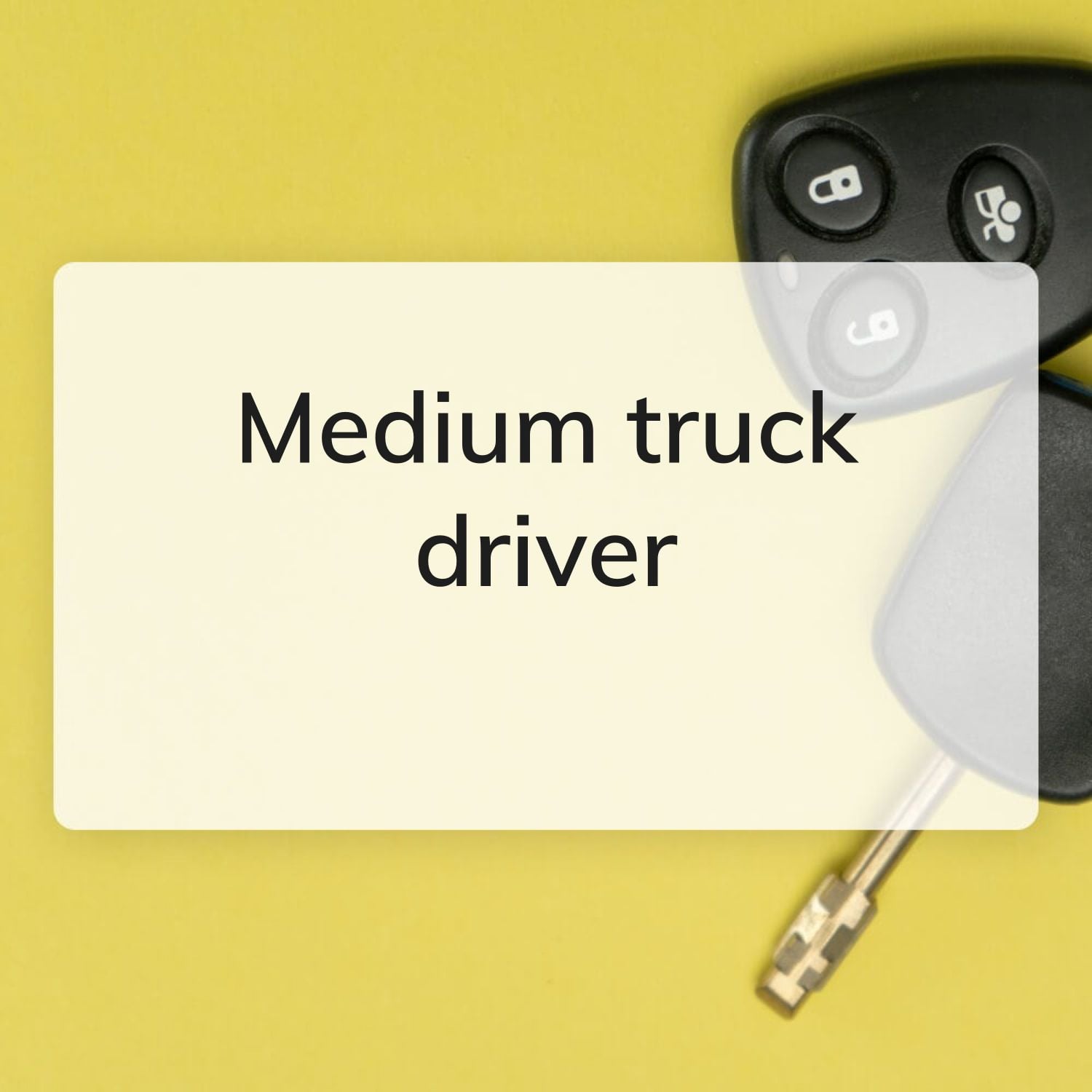 Medium truck driver