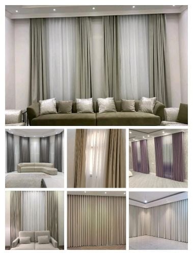 carpet flooring and curtain