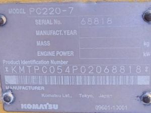 LONG BOOM EXCAVATOR  PC220-7