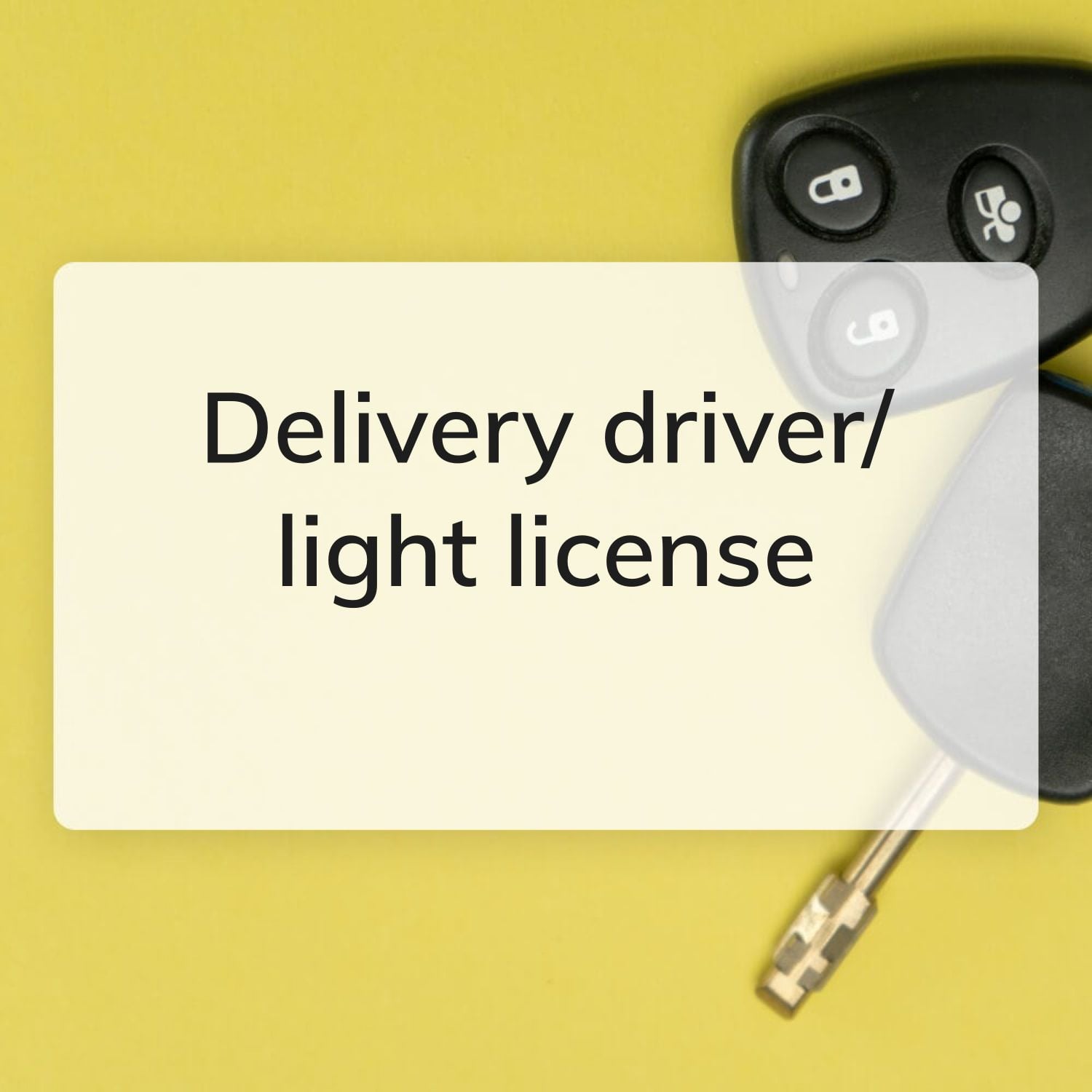 Delivery driver/manual license 